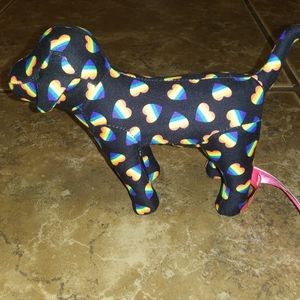 Victoria's secret pink pride dog rainbow hearts vs puppy